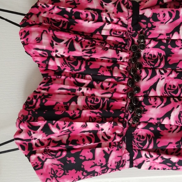 NWOT Guess Pink and Black Dress Jewel sash - Picture 2 of 8